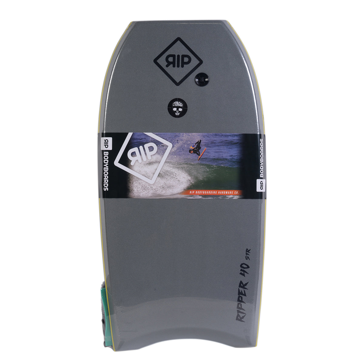 Bodyboard RIP - Ripper Stringer con leash (EPS) - Gris / Azul