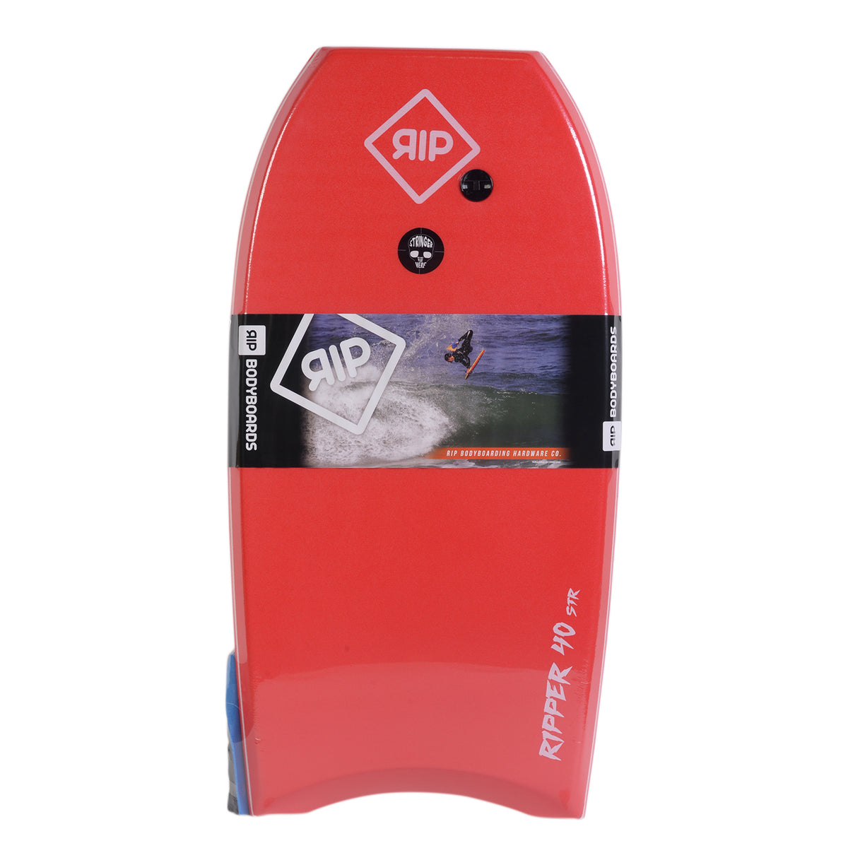 Bodyboard RIP - Ripper Stringer con leash (EPS) - Rojo / Blanco