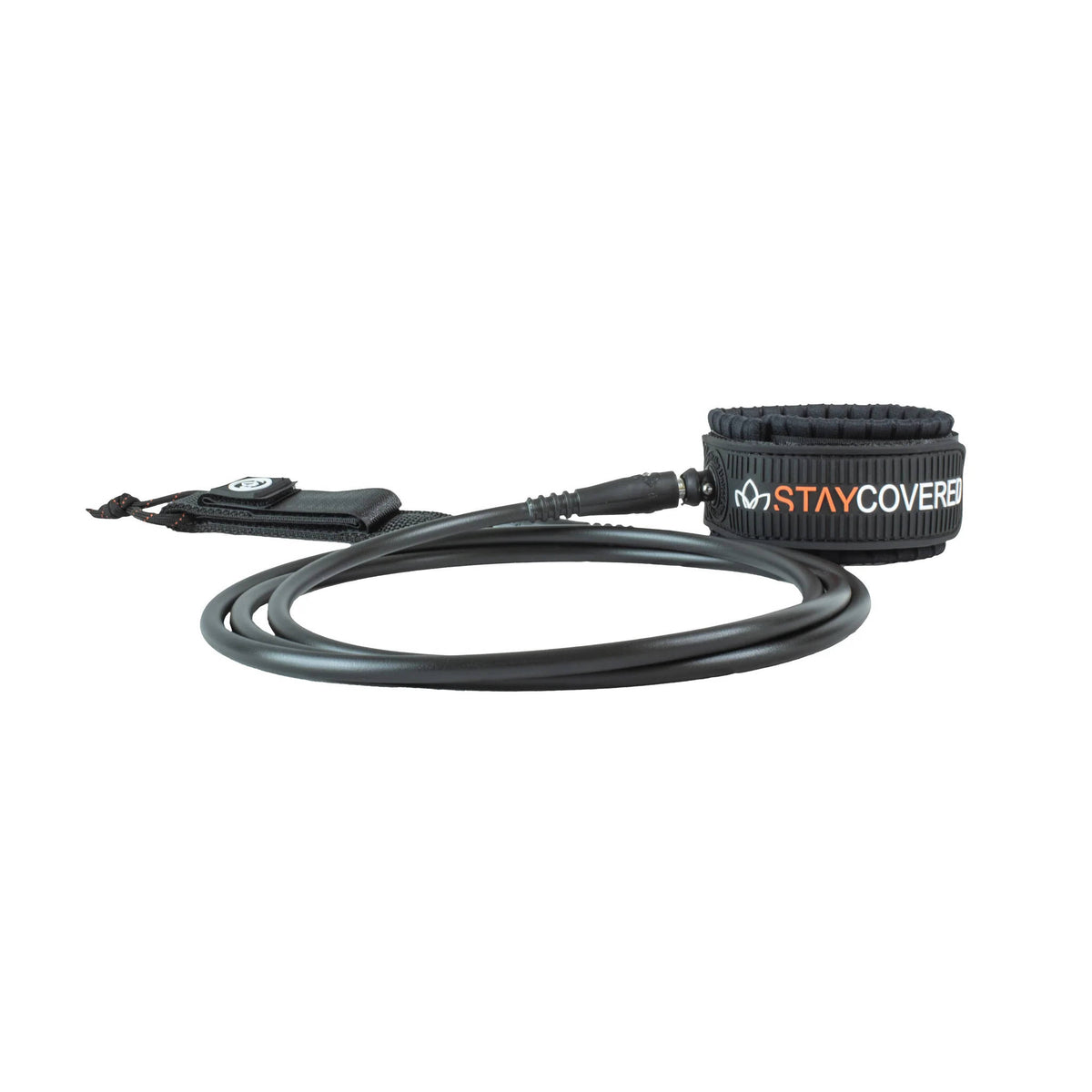 STAY COVERED - Knee Longboard / SUP Standard Leash (7mm) - Black
