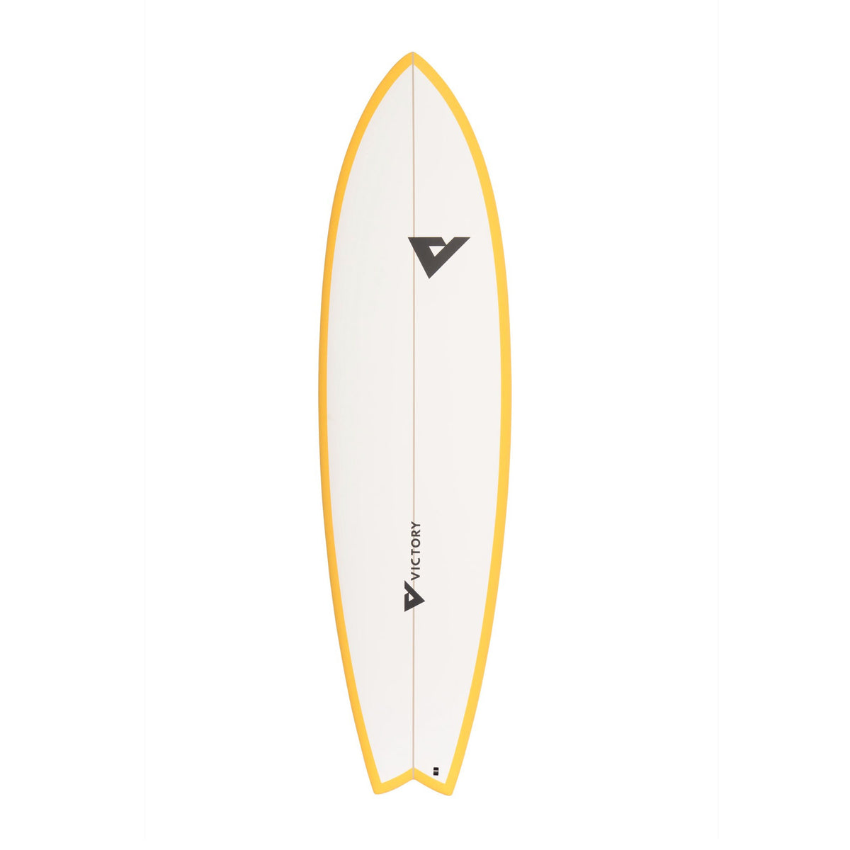 Victory Surfboards - Long Fish - Epoxy - Futures - Matt Yellow / White