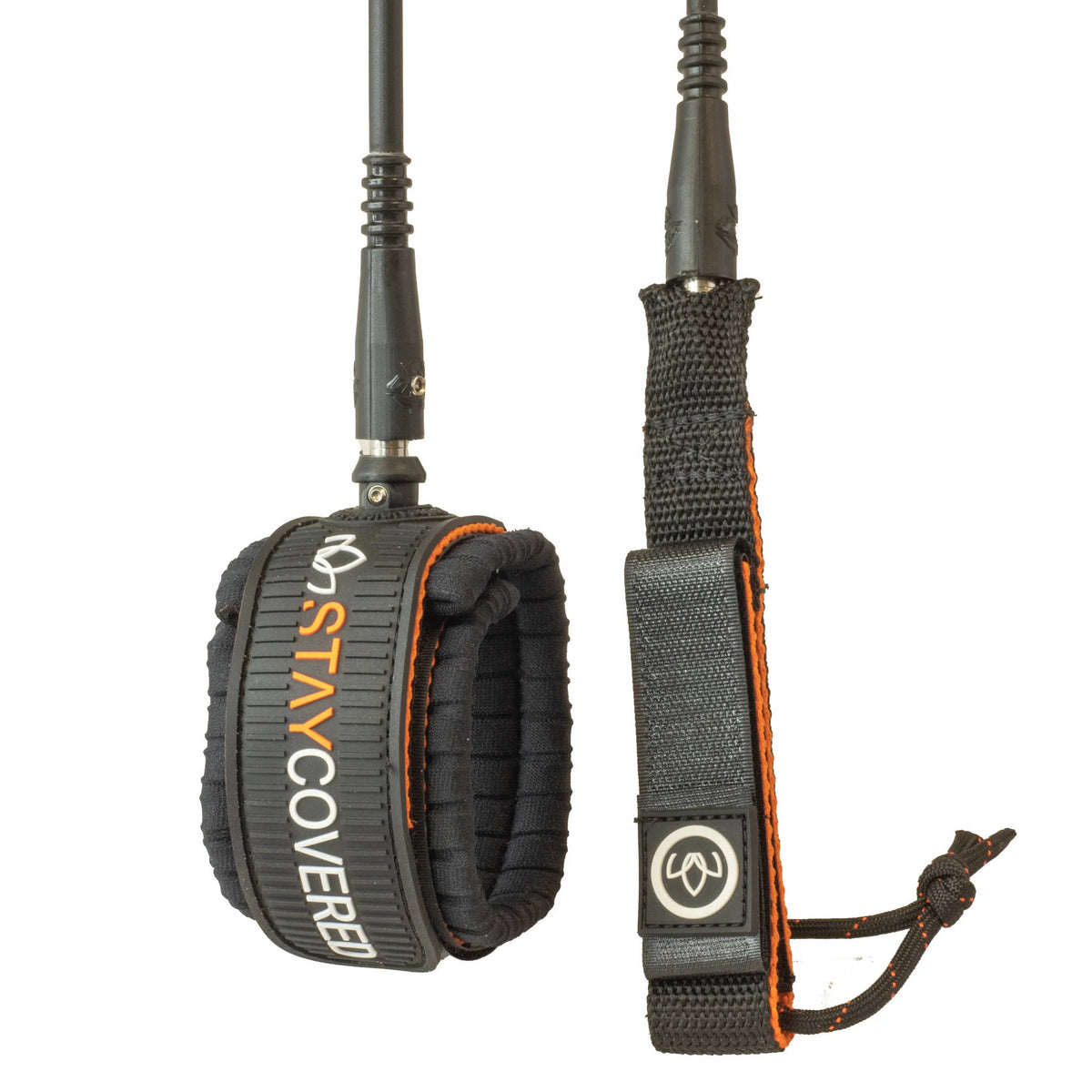 STAY COVERED - Knee Longboard / SUP Standard Leash (7mm) - Black