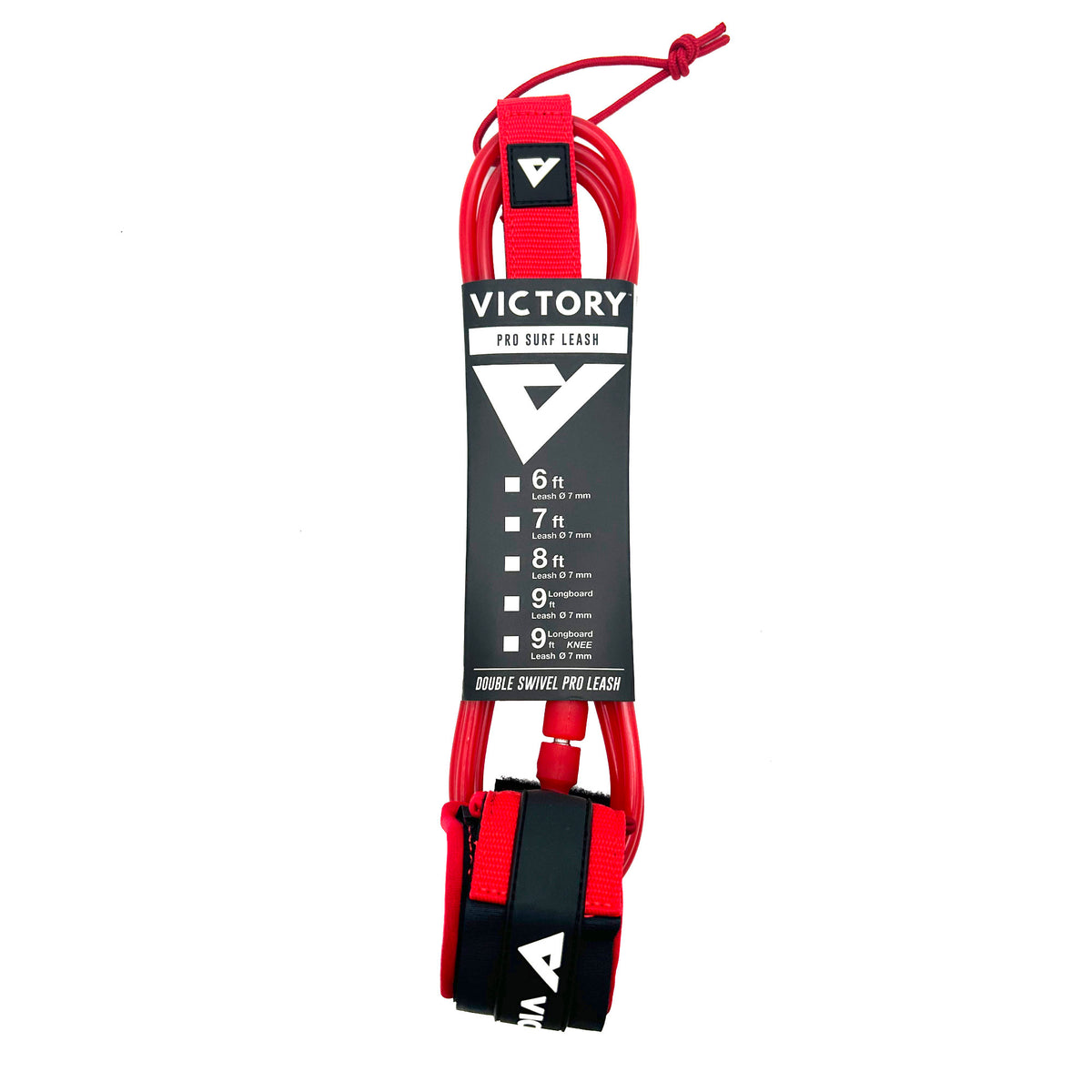VICTORY - Surf Leash PRO 9' - Matte Red