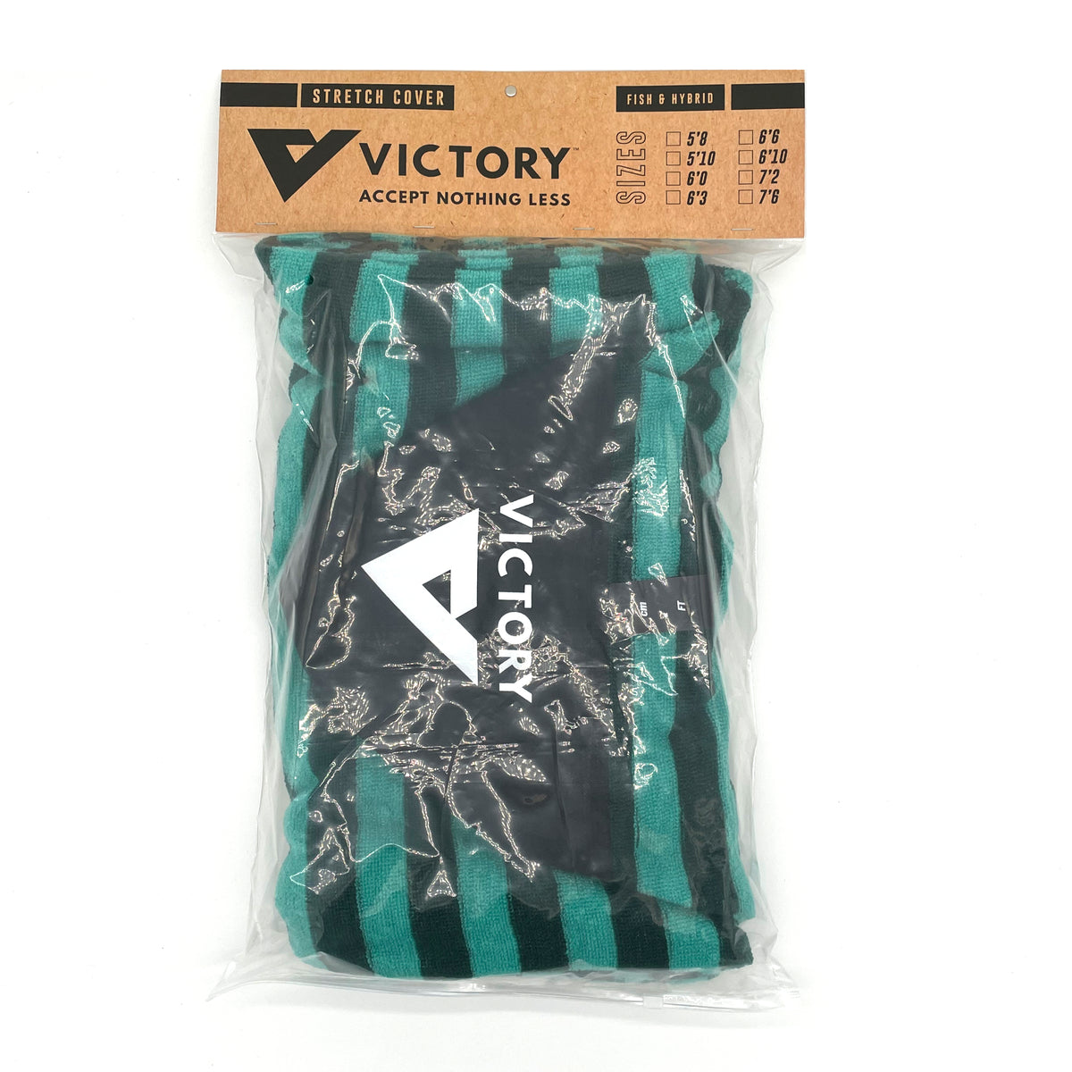 VICTORY - Housse chaussette surf - Retro / Fish / Hybrid - 6'6 - Turquoise / Grey