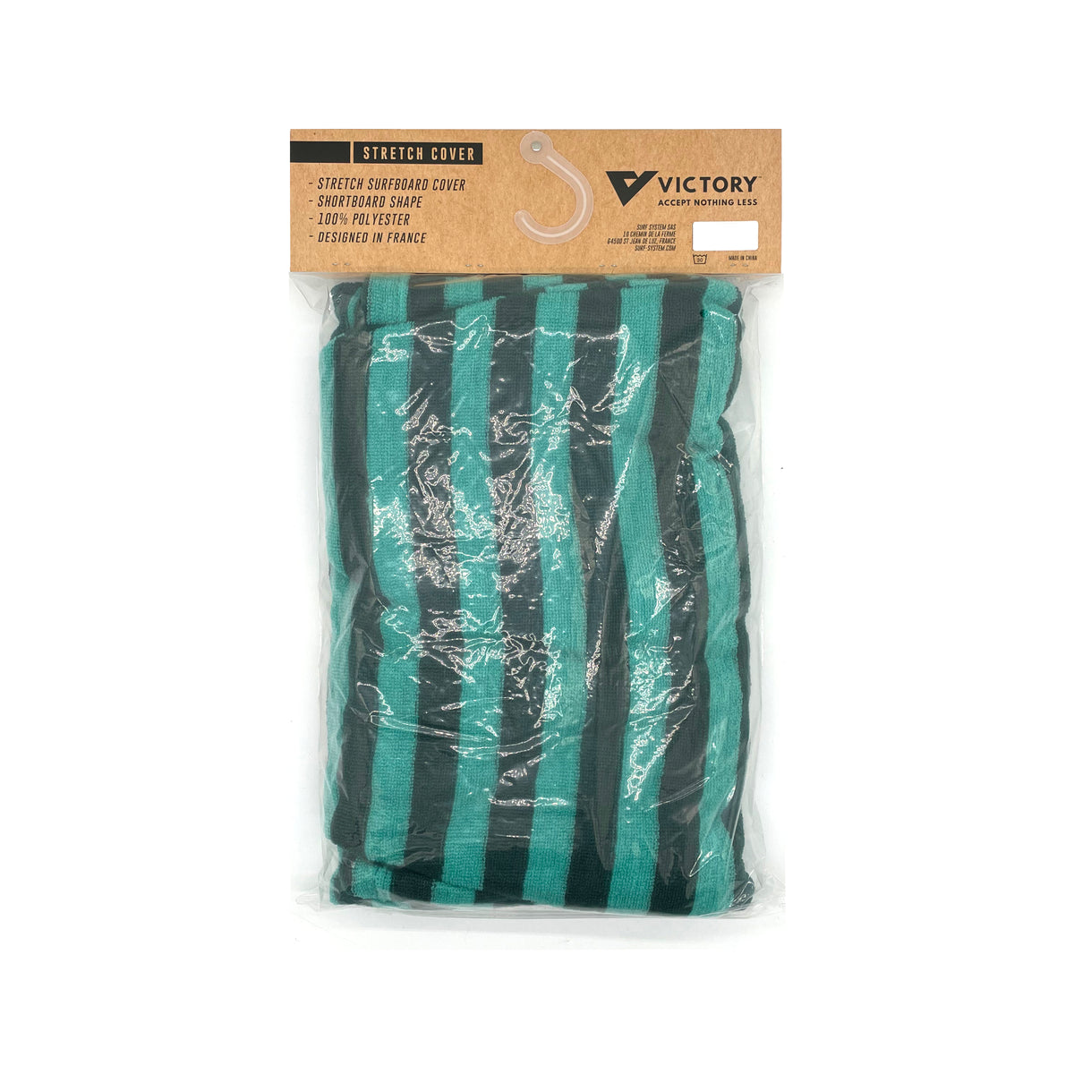 VICTORY - Funda calcetin de surf - Shortboard - 6'6 - Turquesa / Gris