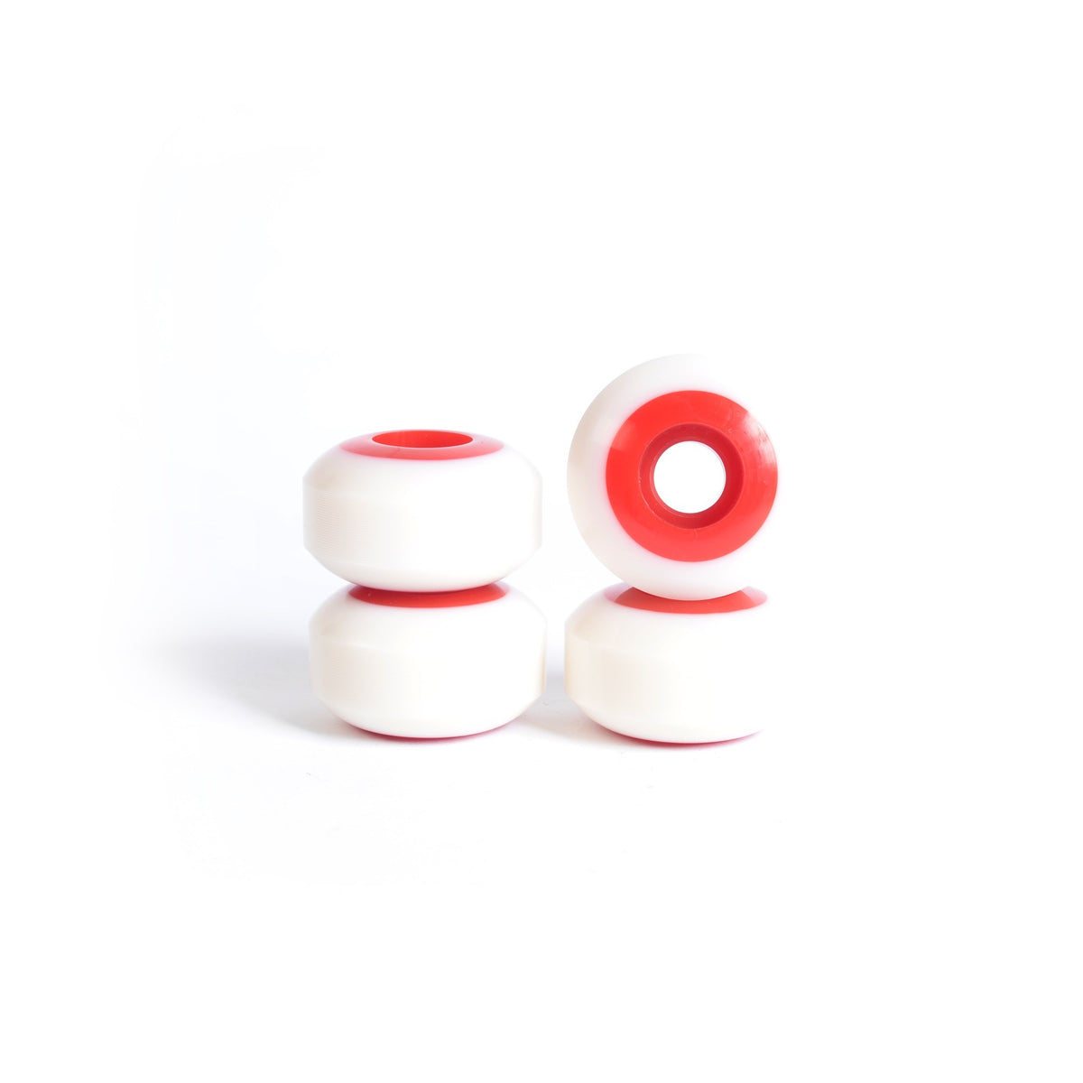 Ruedas de skate - YOCAHER 52x31mm 99a - Blanco/Rojo