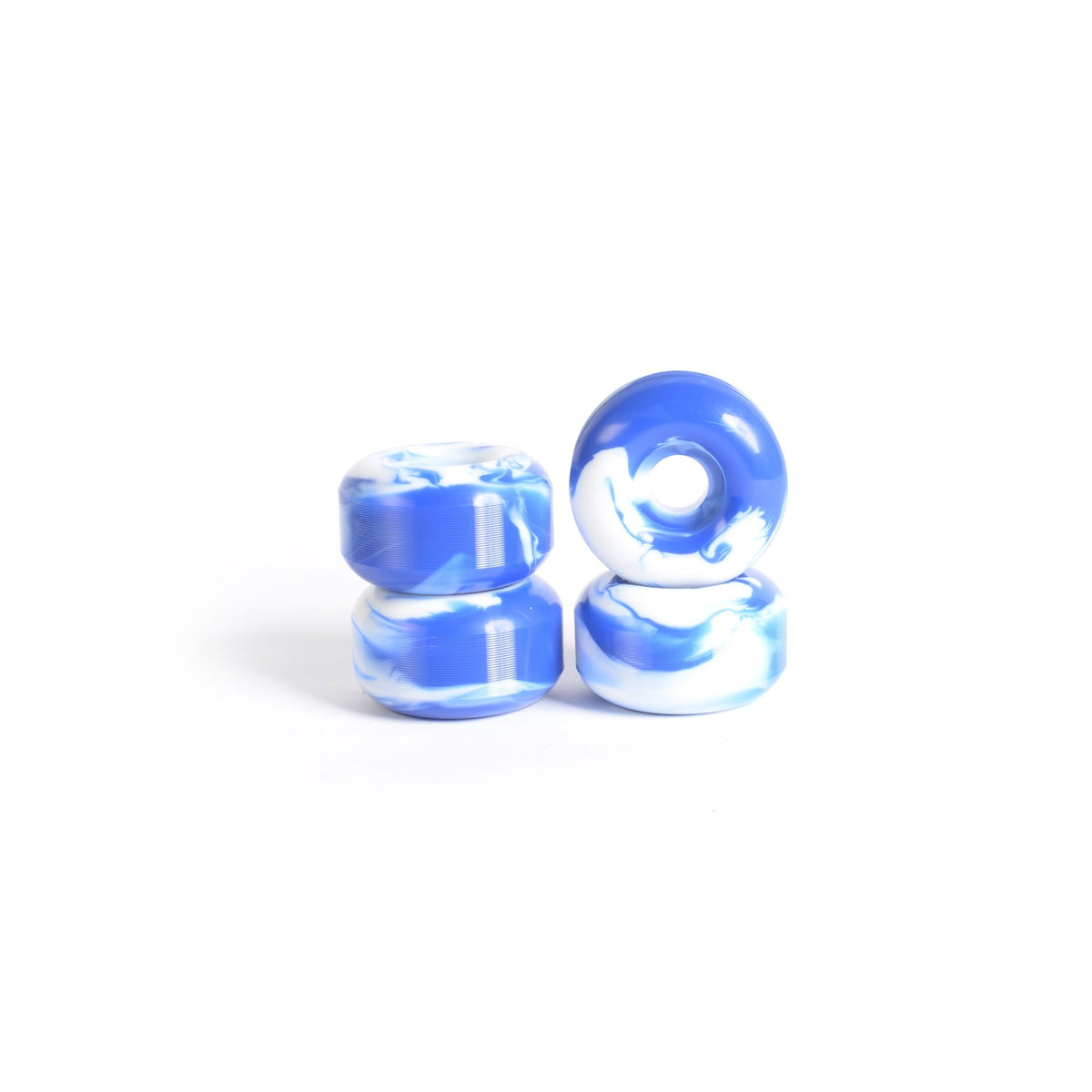 Ruedas de skate - YOCAHER 52x30mm 99a - Azul remolino/Blanco