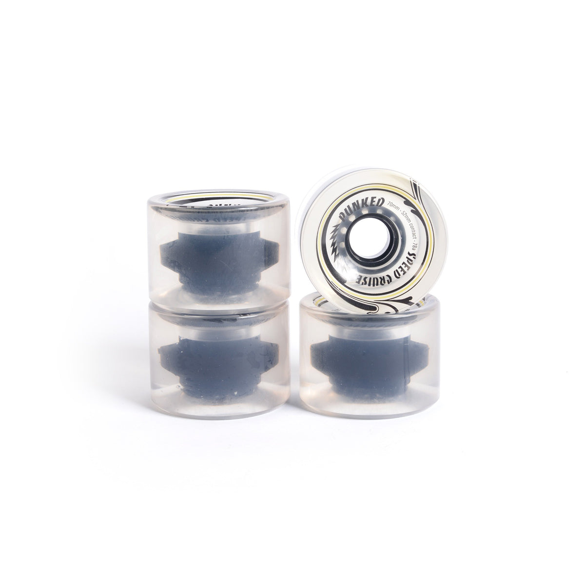 Ruedas de skate - YOCAHER 70x52mm 78a - Transparente