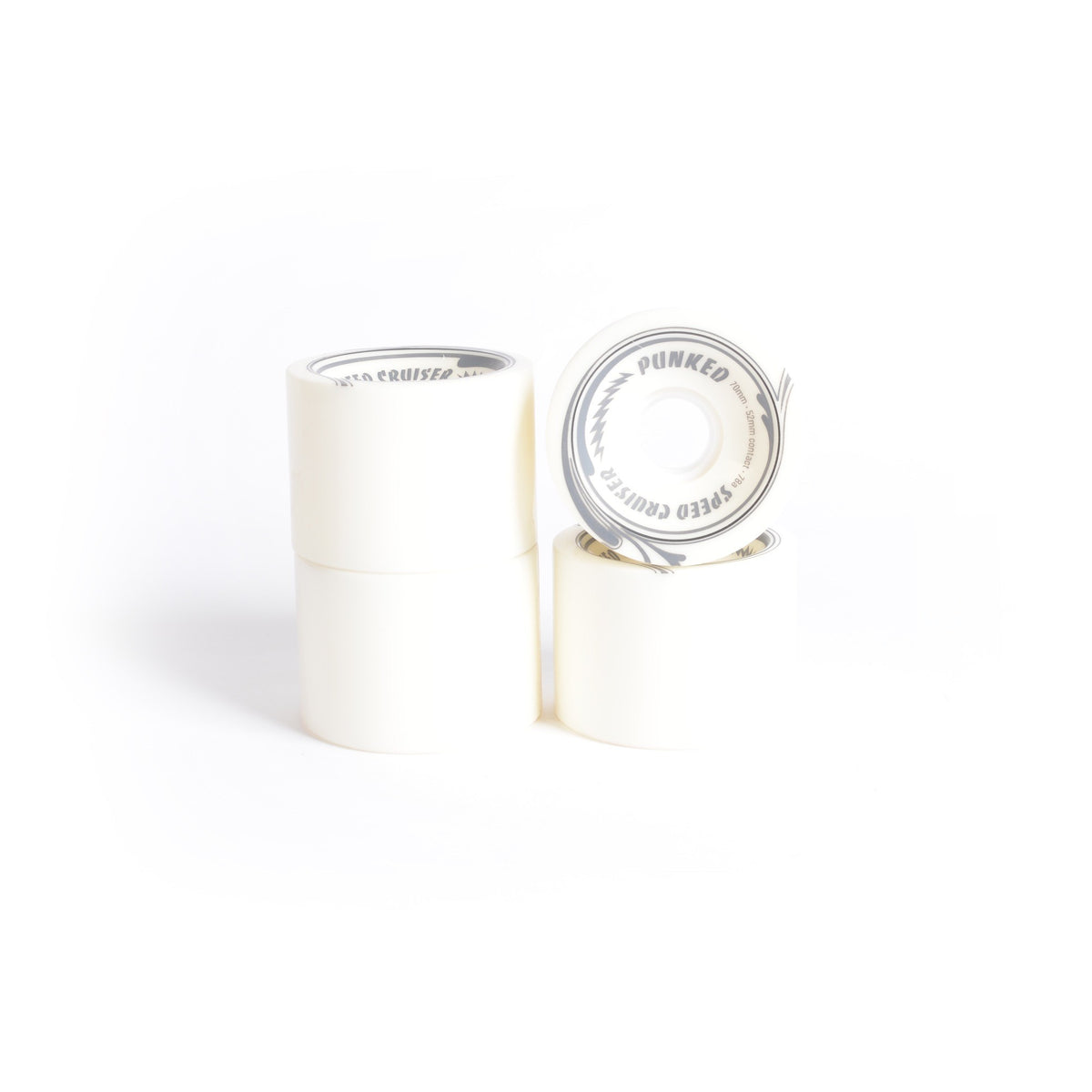 Ruedas de skate - YOCAHER 70x52mm 78a - Blanco