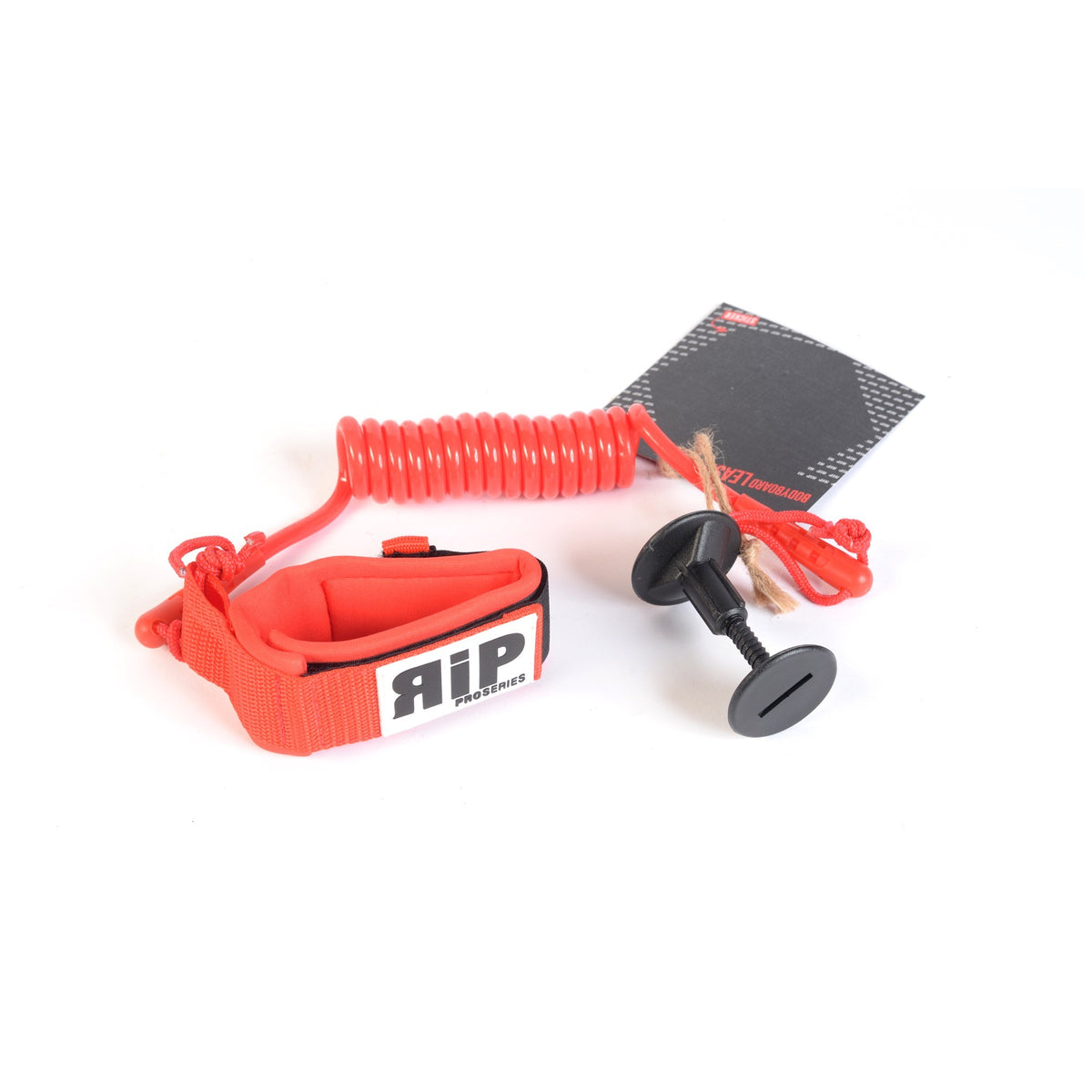 RIP - Leash Poignet Bodyboard No Swivel - Neon Red