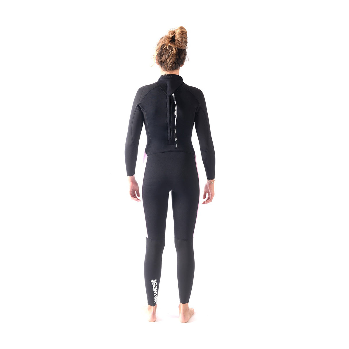 WEST - Traje de surf para mujer - Enforcer Lady 3/2mm back zip - Negro / Rosa