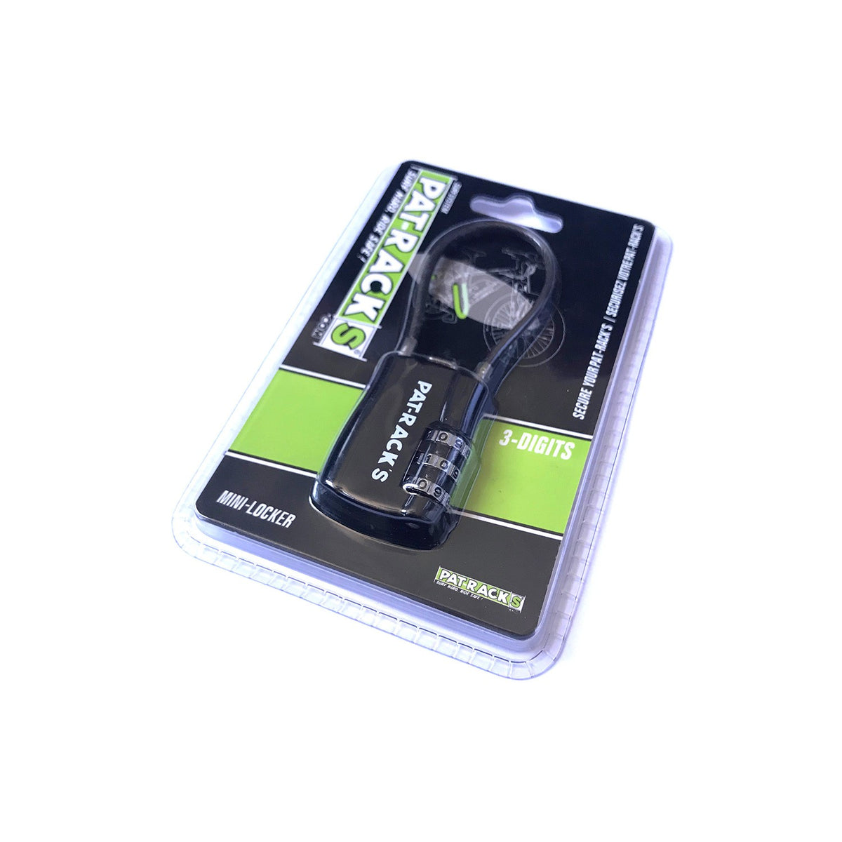 PAT RACKS - Candado Mini-Locker para Bike Shortboard / Longboard o Scooter