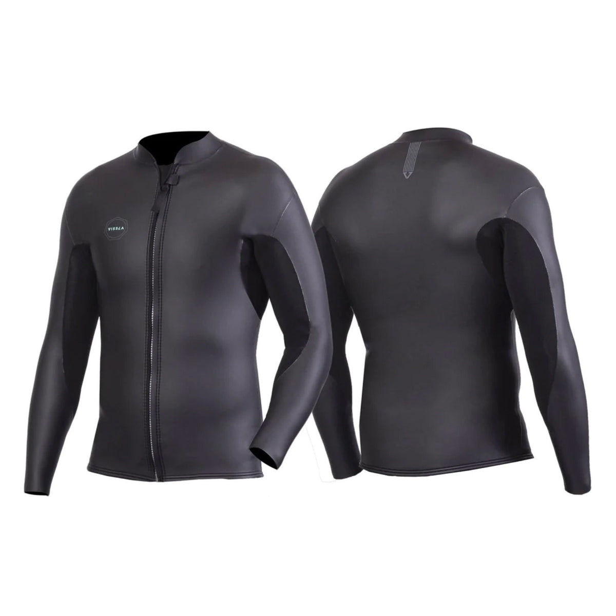 VISSLA - NORTH SEAS Chaqueta lisa con cremallera frontal - 2MM - Negro