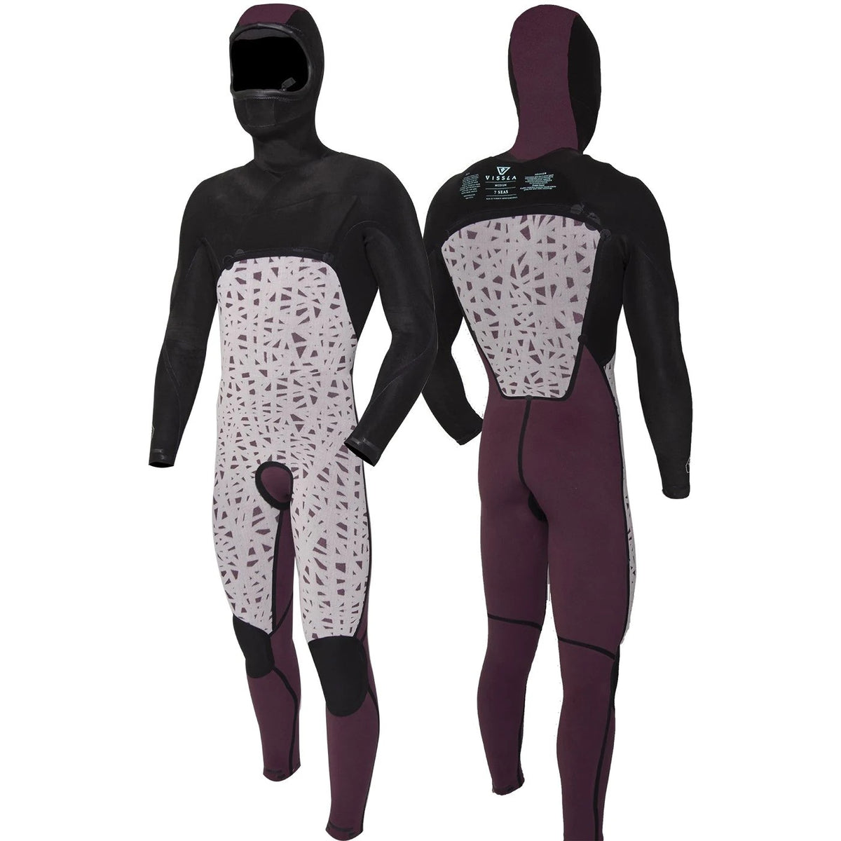 VISSLA - 7SEAS Cofre completo con capucha - 5/4/3MM - Negro