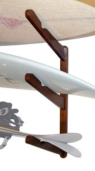 Support mural CORSURF - Multi Rack 3 Boards - Dark Wood