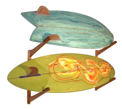 Support mural CORSURF - Multi Rack 3 Boards - Dark Wood