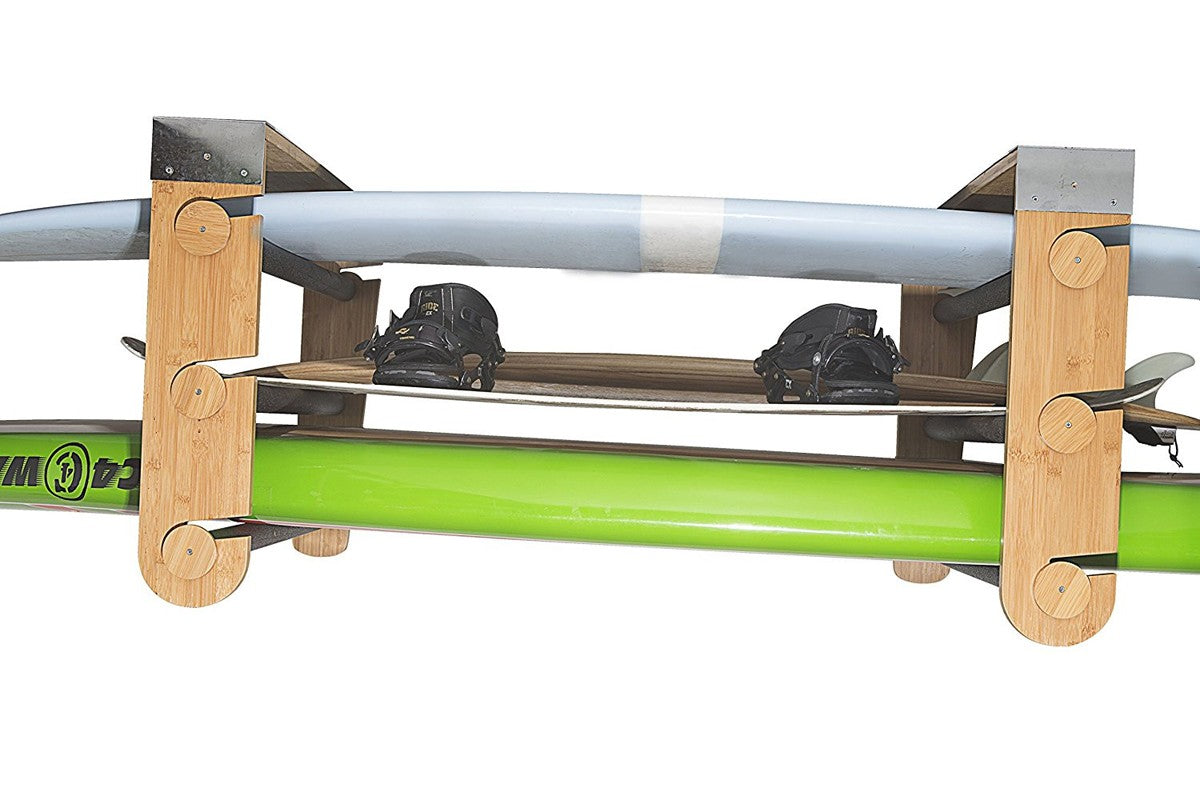 Support plafond modulable CORSURF - Roll Rack Wood Shortboards, Longboards, SUP