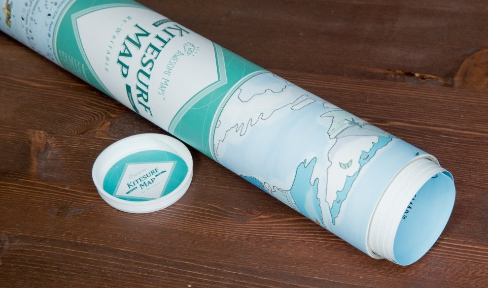 Awesome Map - Poster Carte du monde - Kitesurf Re-writable