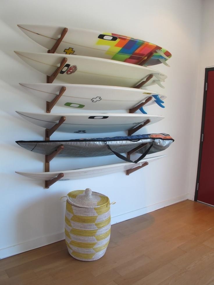 Support mural CORSURF - Multi Rack 3 Boards - Dark Wood