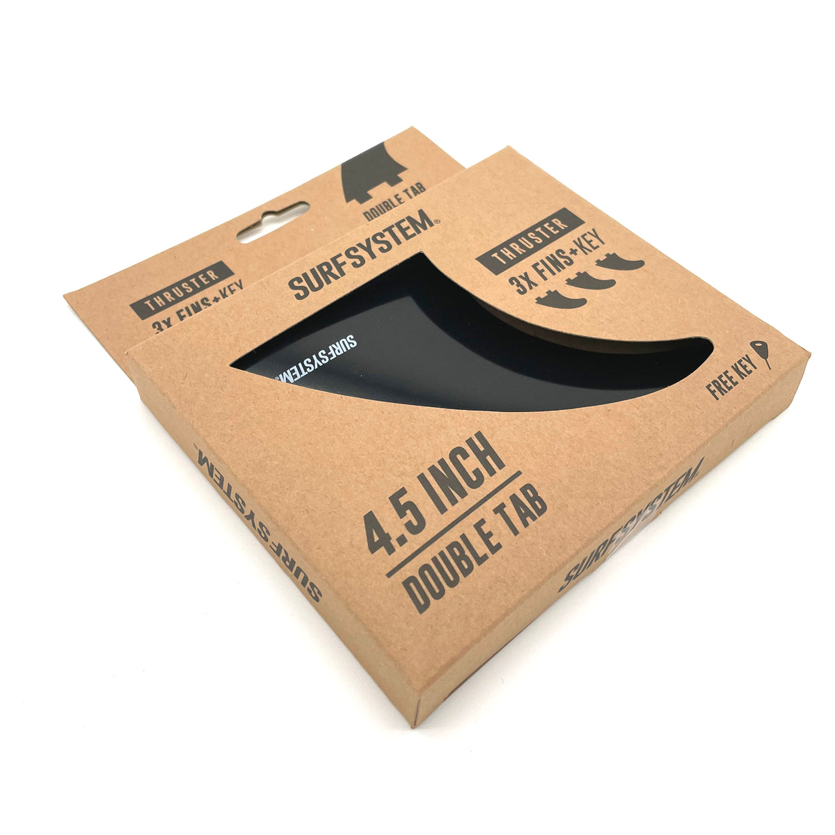 SURF SYSTEM - Set de 3 dérives avec clé - Thruster - FCS Compatible - Black
