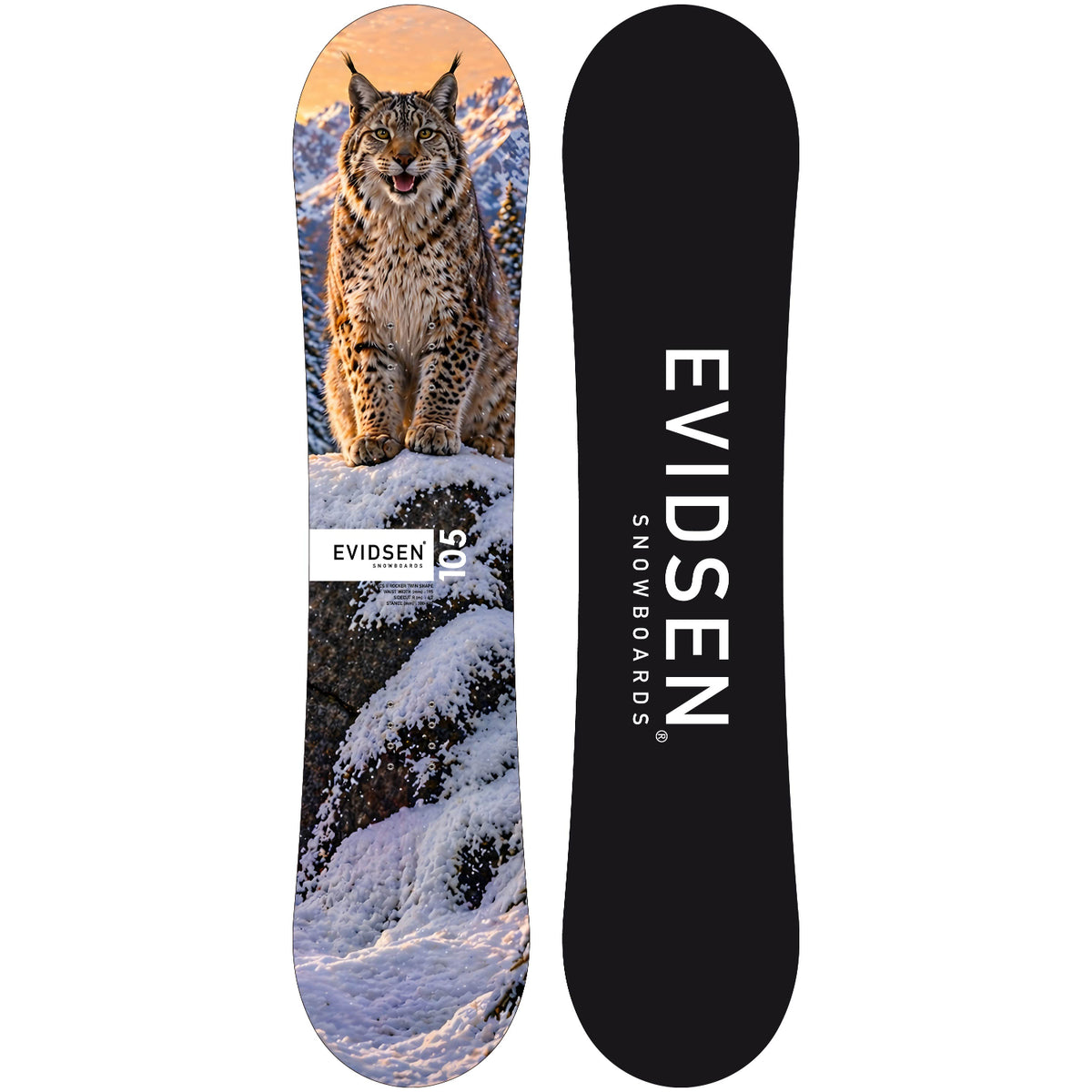 EVIDSEN SNOWBOARDS - Planche de Snowboard JUNIOR - Lynx - 105cm