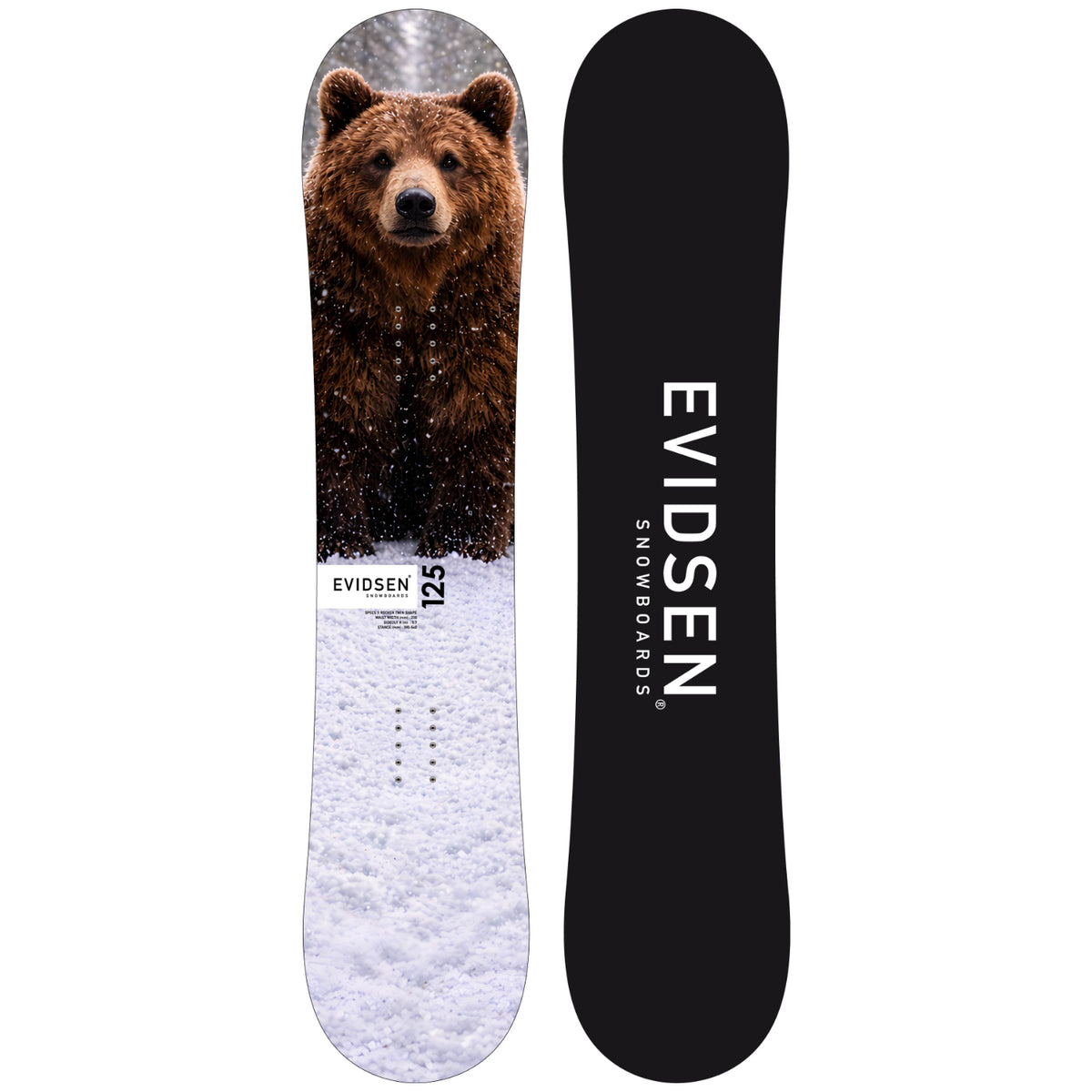 EVIDSEN SNOWBOARDS - Planche de Snowboard JUNIOR - Bear - 125cm