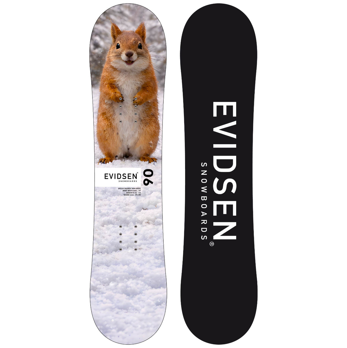 EVIDSEN SNOWBOARDS - Planche de Snowboard JUNIOR - Squirrel - 90cm