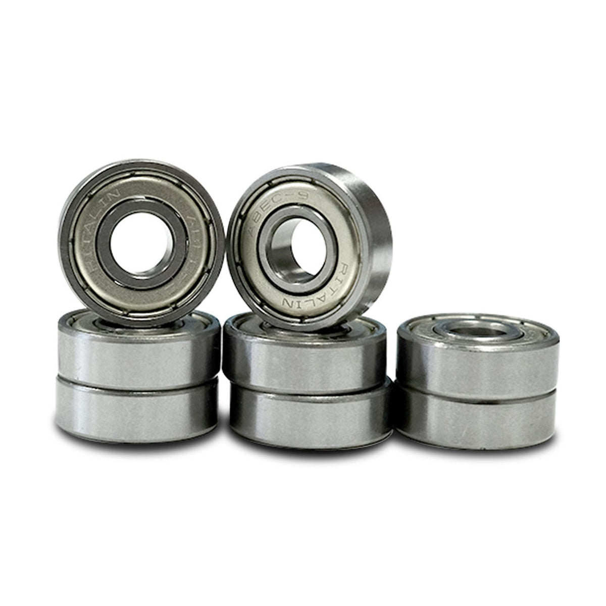 YOCAHER - Skateboard Bearings- Abec 9 Ritalin - Chrome