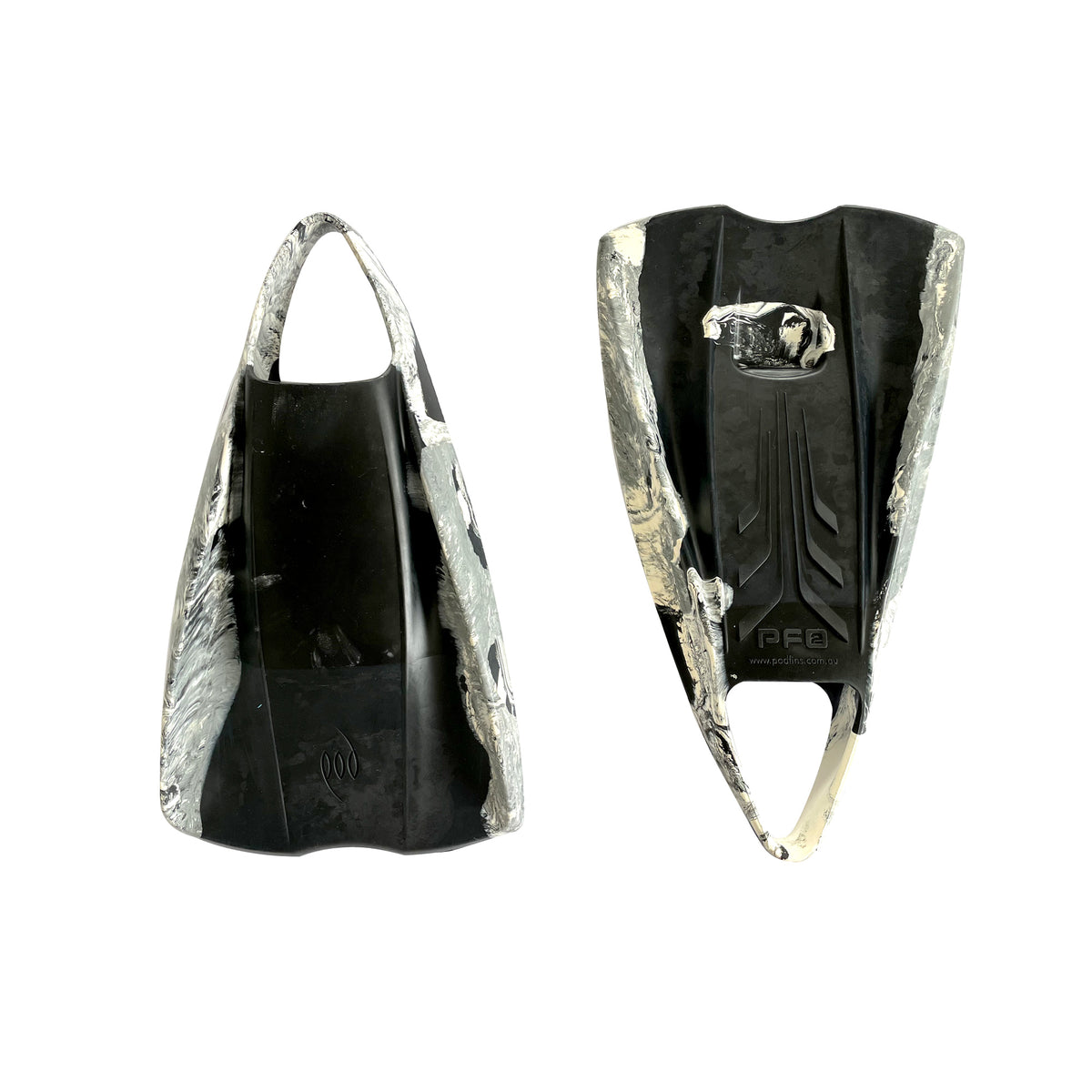 POD - PF2 - Palmes Bodyboard - Marble - Black / White