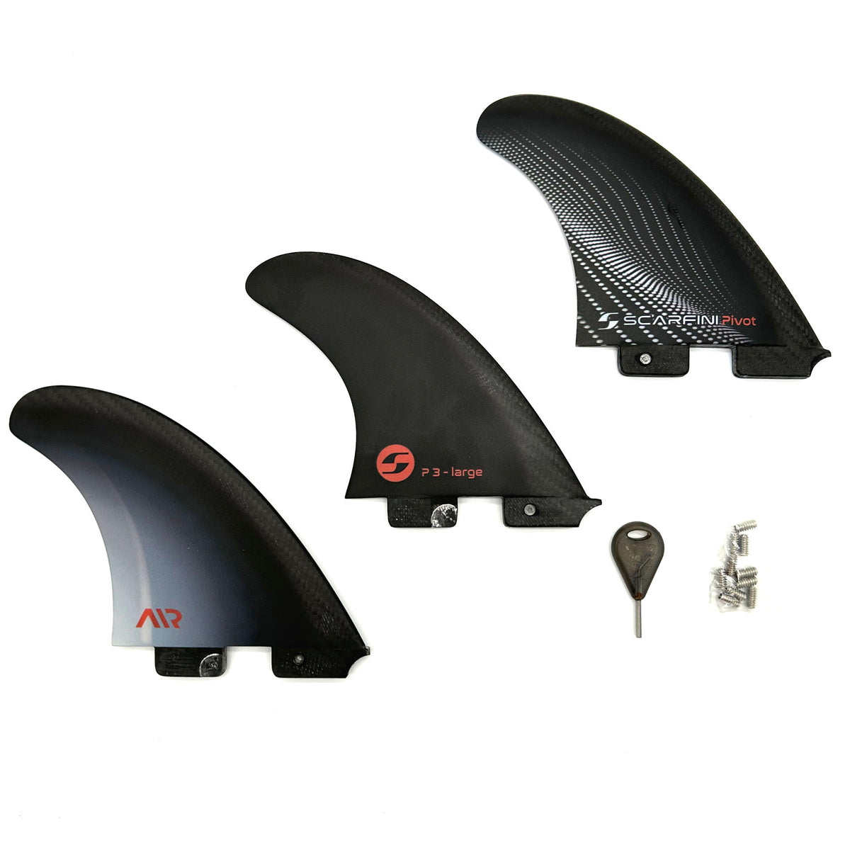 SCARFINI - THRUSTER - AIR-CARBON FIBERGLASS FINS (Large) - FCS2