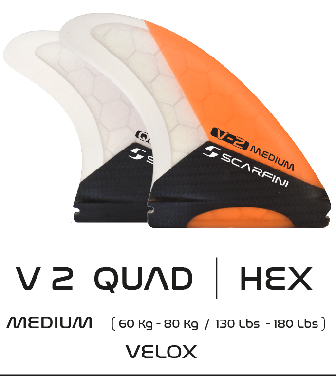 SCARFINI - 5 Quillas VELOX CARBON  - Talla M (Futures)