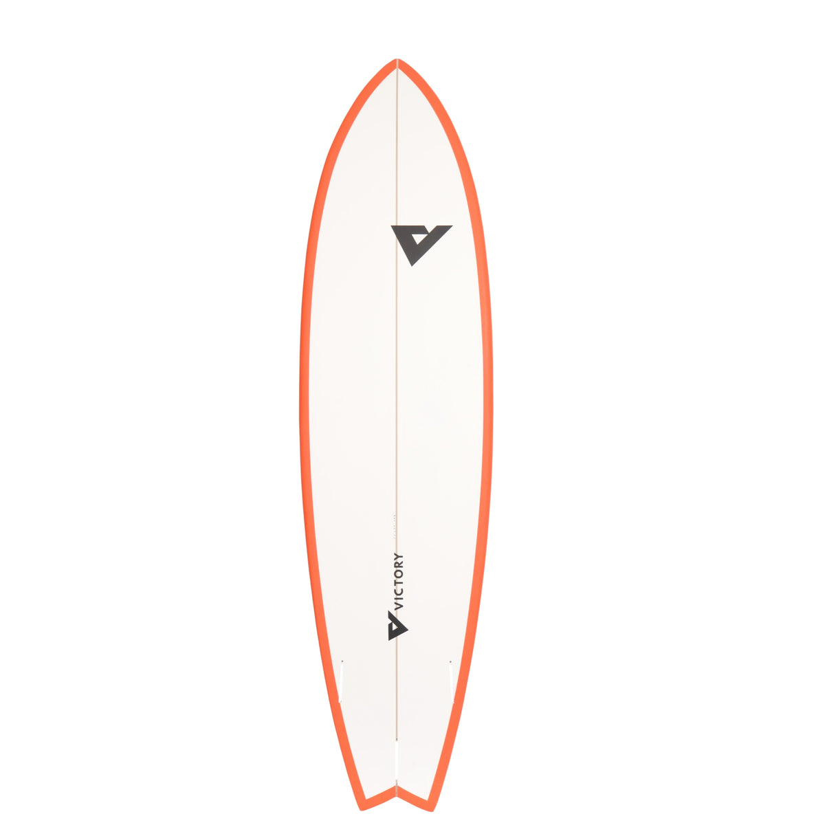 Victory Surfboards - Long Fish - Epoxy - Futures - Matt Orange / White