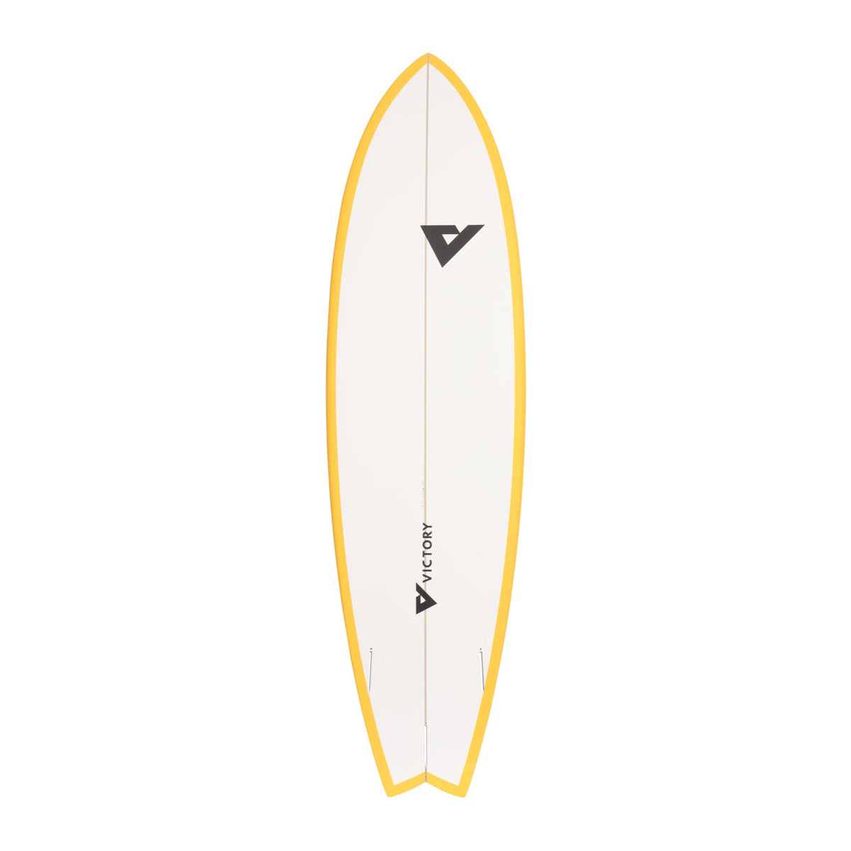 Victory Surfboards - Long Fish - Epoxy - Futures - Matt Yellow / White