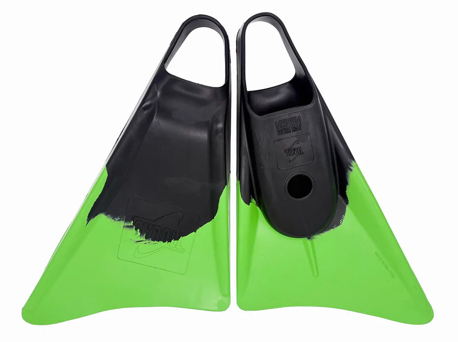 GYROLL - Palmes de Bodysurf et Bodyboard - Black / Green
