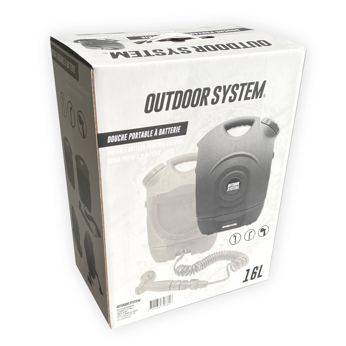 Outdoor System - Douche Portable avec Batterie 16L