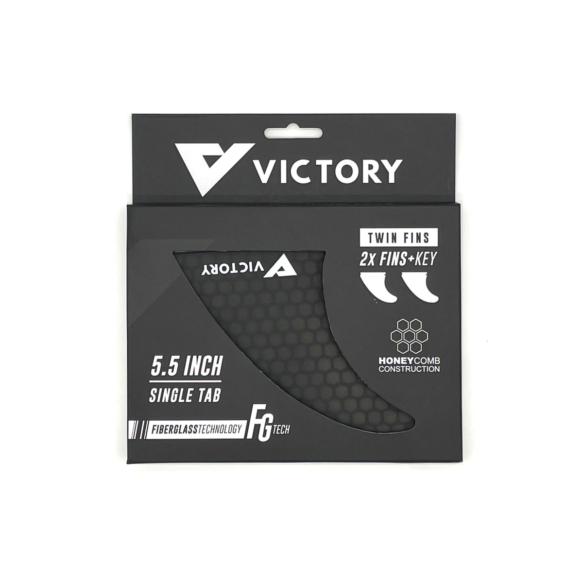 VICTORY - Quillas twin - Fiberglass Honeycomb - Compatible con Futures - Smoke