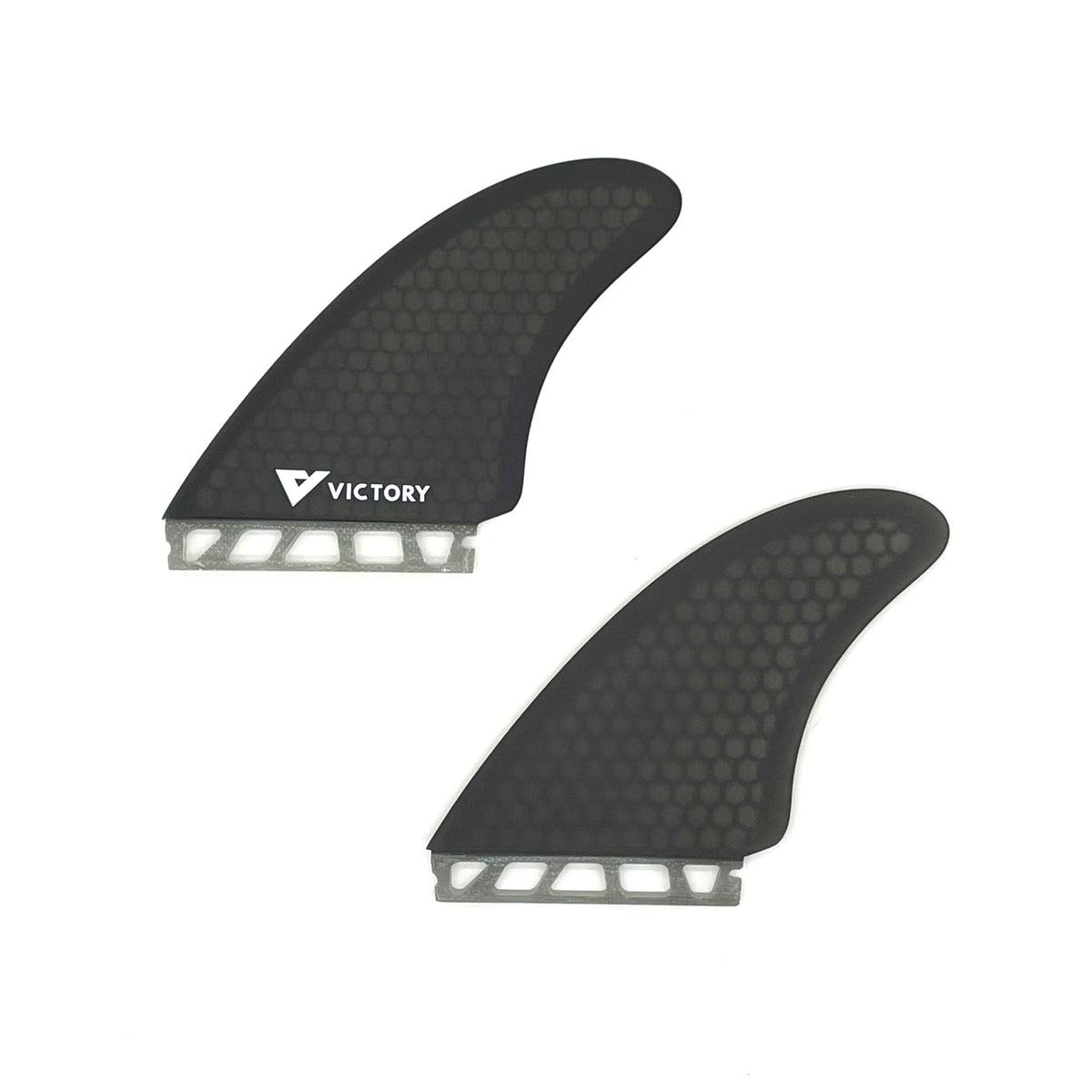 VICTORY - Twin Fins Set Fiberglass Honeycomb - Futures Compatible - Smoke