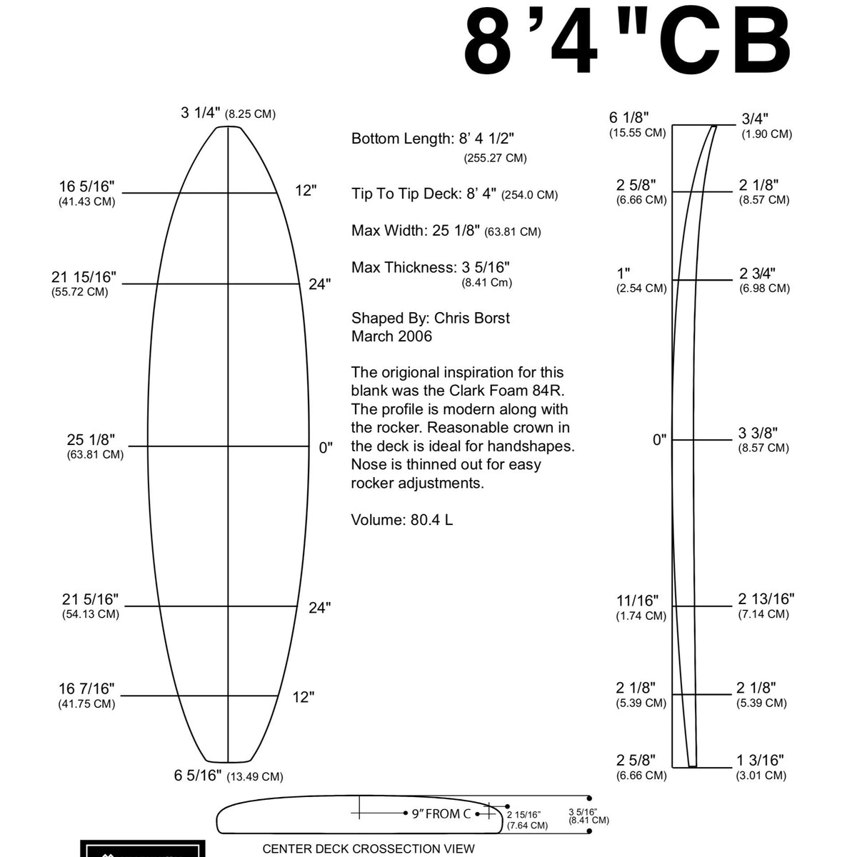 Barra de espuma MILLENNIUM - 8'4" CB 3/16" AZUL CEDRO
