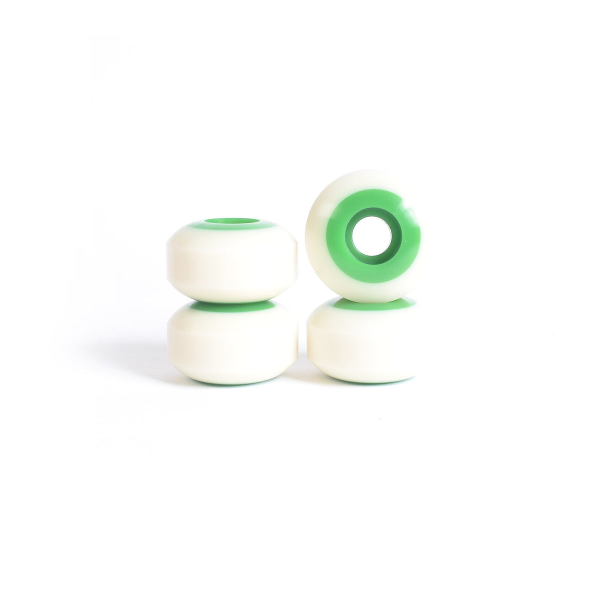 Ruedas de skate - YOCAHER 52x31mm 99a - Blanco/Verde