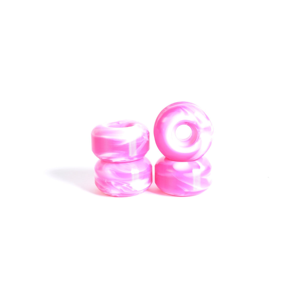 Ruedas de skate - YOCAHER 52x30mm 99a - Swirl White/Rosa