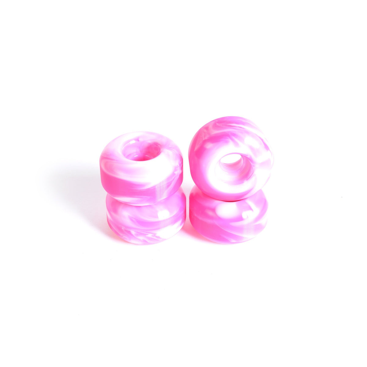 Ruedas de skate - YOCAHER 52x30mm 99a - Swirl White/Rosa