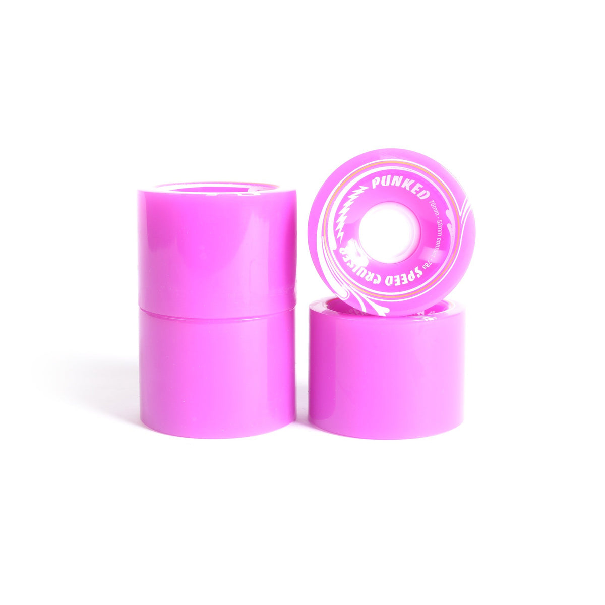 Ruedas de skate - YOCAHER 70x52mm 78a - Púrpura