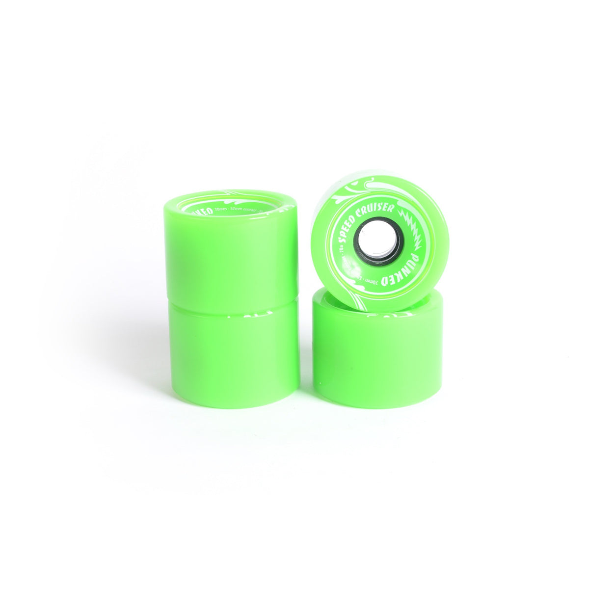 Ruedas de skate - YOCAHER 70x52mm 78a - Verde Neón