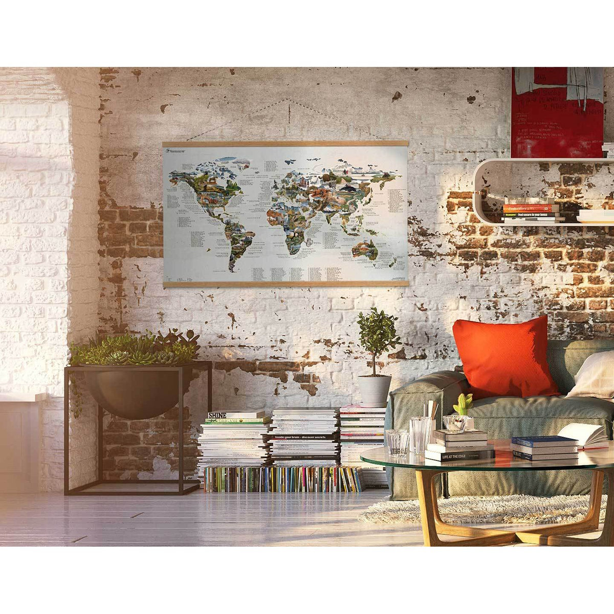 Awesome Maps - Poster Carte du Monde - Mountain Bike Map