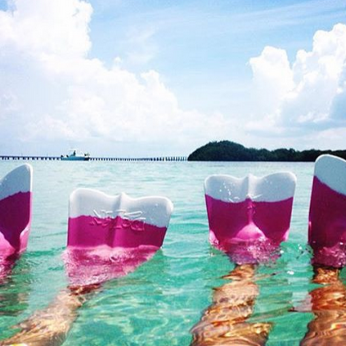 DA FIN - Bodyboard and bodysurf fins - Pink / White 
