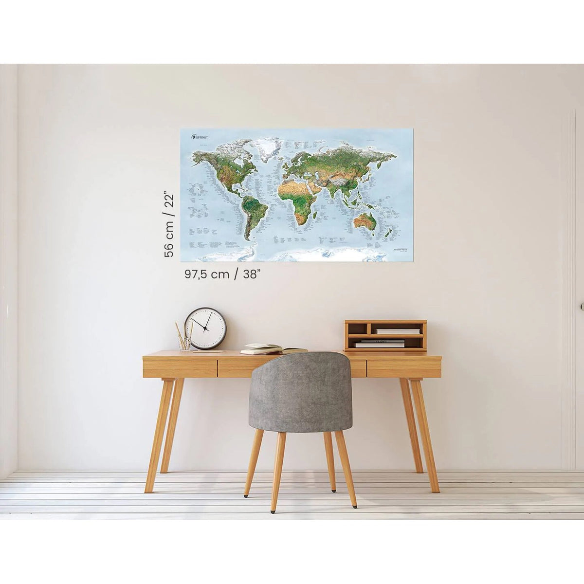 Awesome Maps - Poster Carte du Monde - Green Surf Trip