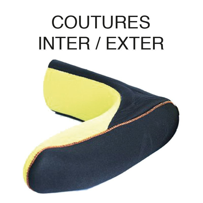 WETTY - Neoprene surf slippers - Barefoot - 5mm - Black