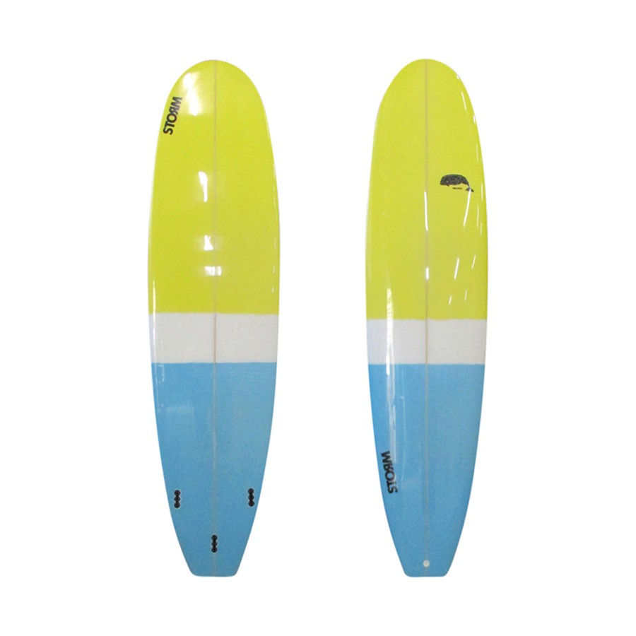 STORM Surfboard - Mini Malibu - 7'0 - Beluga- Amarillo / Azul