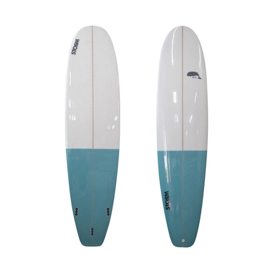 STORM Surfboard - Mini Malibu - 7'2 - Beluga - Clear / Azul