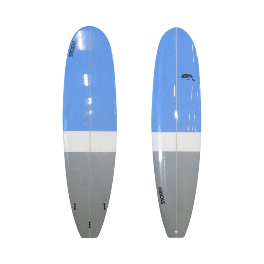 STORM Surfboard - Mini Malibu - 6'4 - Beluga - Azul / Gris