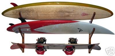 Support mural CORSURF - Multi Rack 3 Boards - Dark Wood
